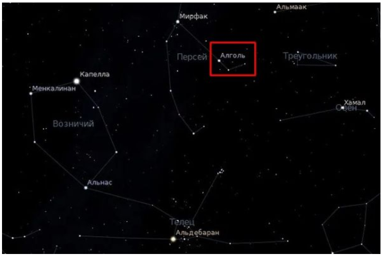 Звезда персей. Алголь в созвездии Персея. Бета Персея Алголь. Звезда Алголь из созвездия Персея. Звезда Алголь на карте звездного неба.